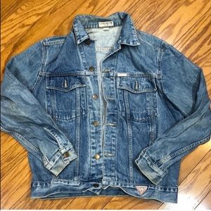 anti blue denim jacket